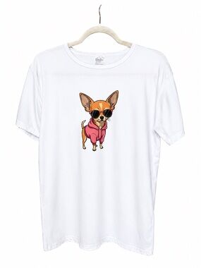 Chihuahua Shirt Cute Dog in Hoodie Sunglasses Graphic Tee